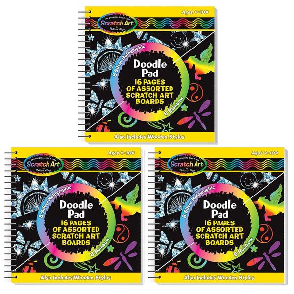 Melissa & Doug Scratch Art Doodle Pad, PK3 5947